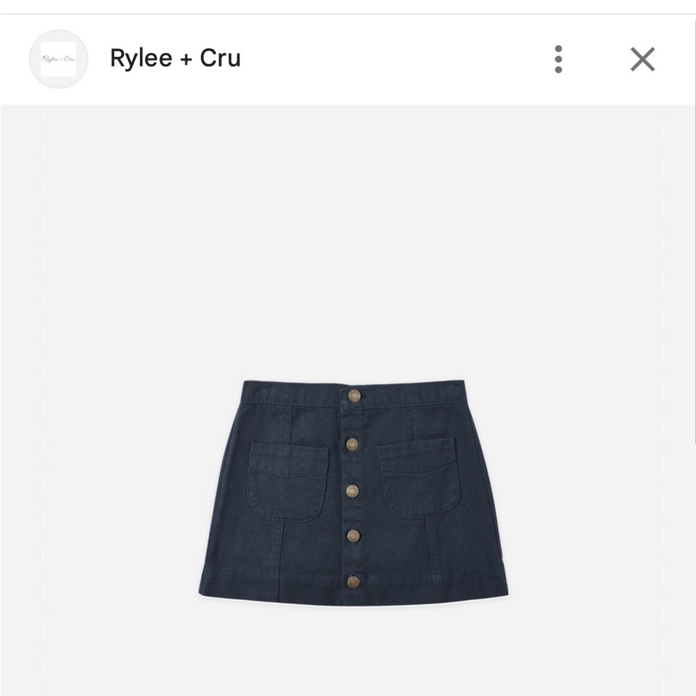 Rylee and cru Button-Front Mini Skirt size 6-7